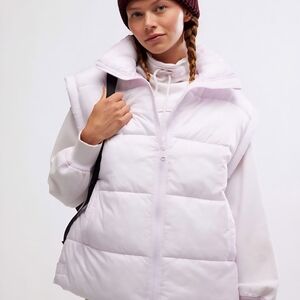 #214 Free People Light Pink Puffer Vest